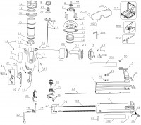 Dewalt D51238K-XJ Brad Nailer Spare Parts Type 3